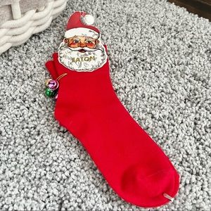 Vintage Ankle Youth Womens Christmas Socks Bells Red Eatons NEW OLD STOCK